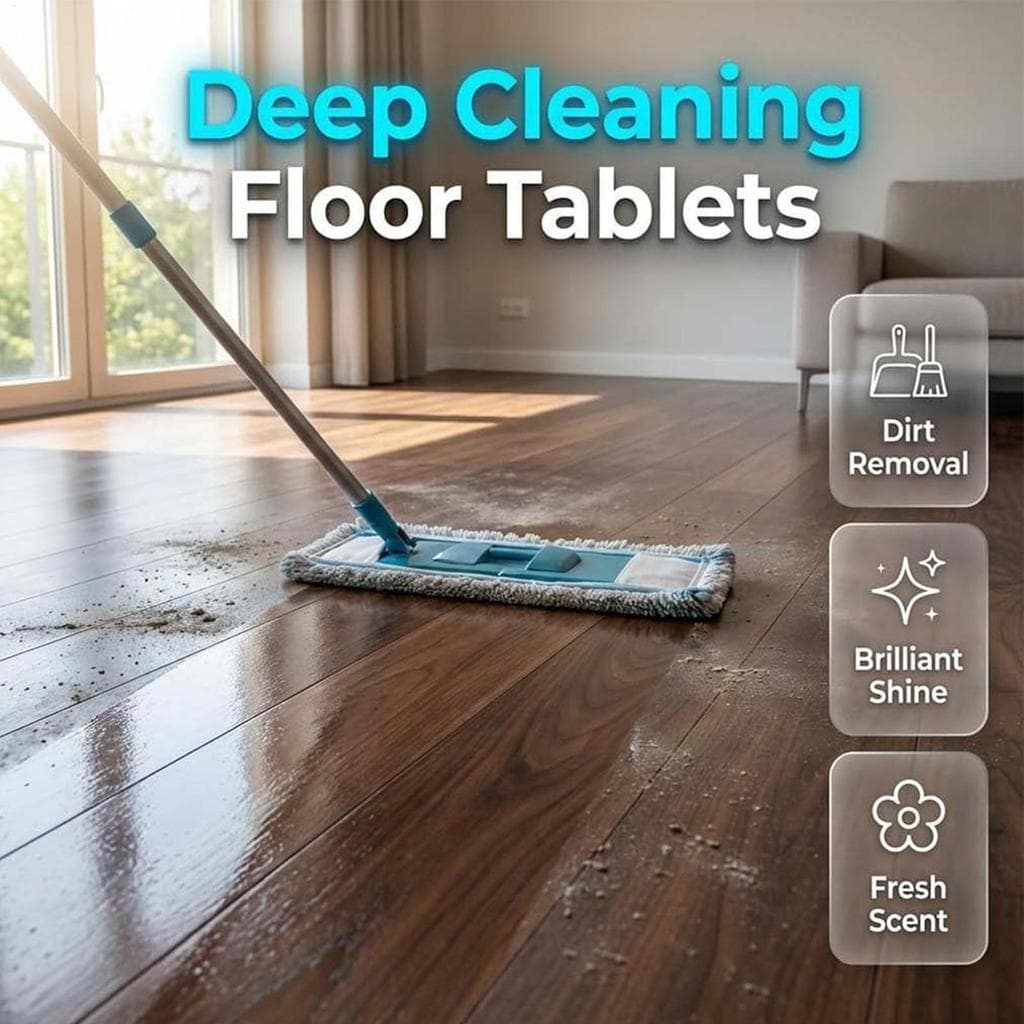 Folhas De Limpeza De Piso Solúvel 30 Peças , Comprimidos Limpos Perfumados Para Remoção De Manchas De Secagem Rápida pom
