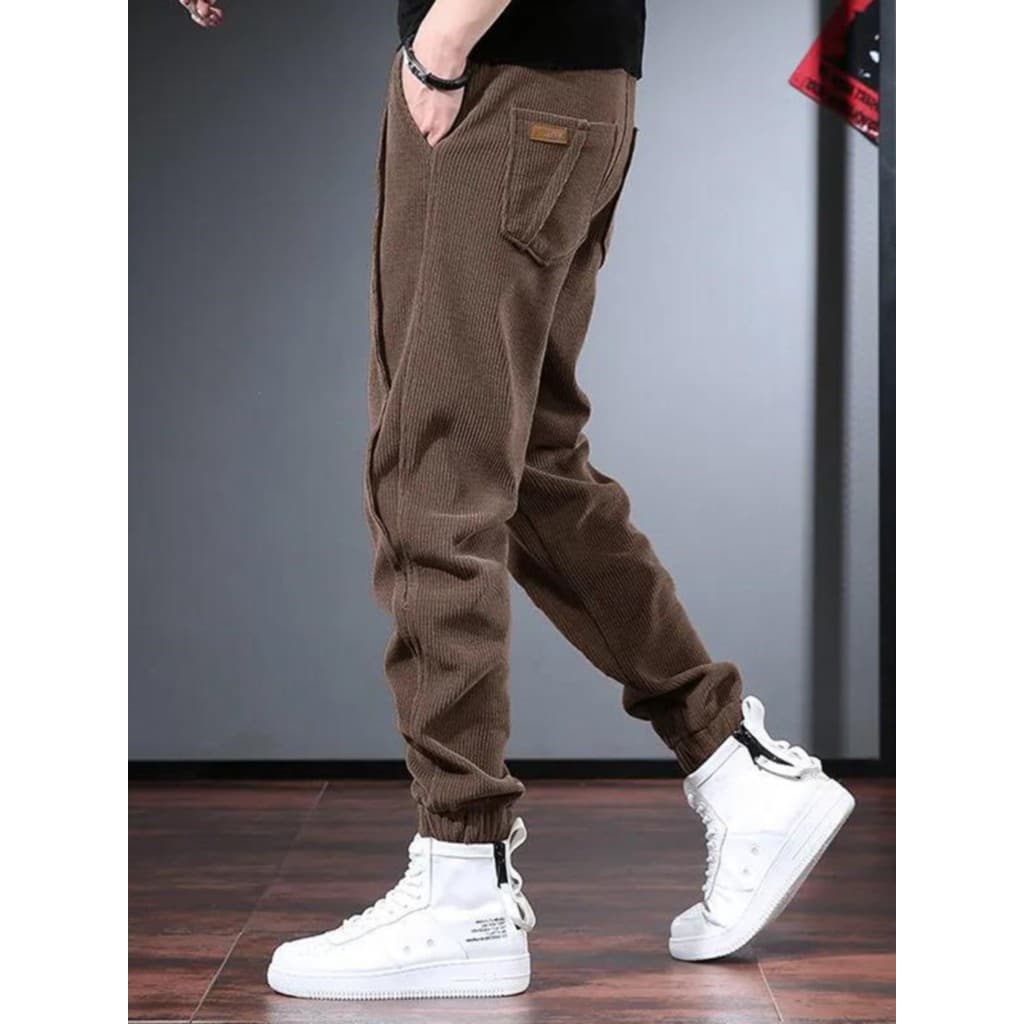 Calças casuais americanas masculinas outono inverno novo estilo calças de veludo calças soltas masculinas Street Wear su