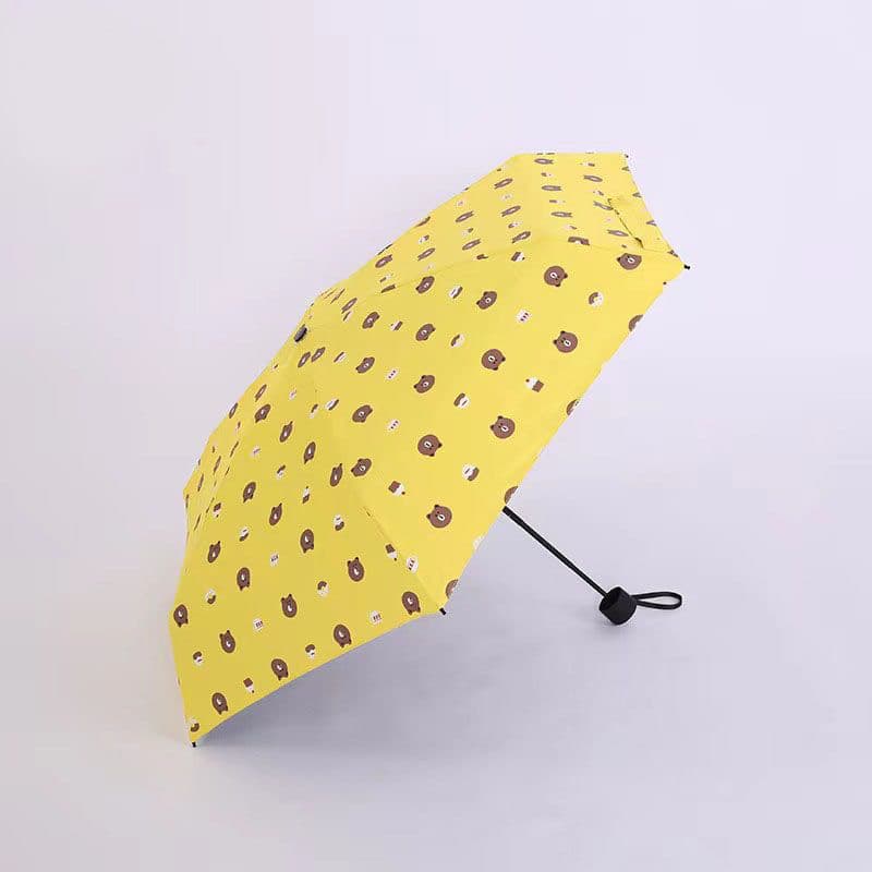 50% de desconto Urso Guarda-sol dobrável Guarda-sol Protetor solar Anti-ultravioleta Bolso Chuva ou Chuva