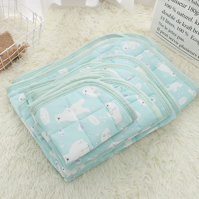 Almofada de gelo para cachorro, verão, respirável, seda gelada, resfriamento, tapete de dormir para animais de estimação