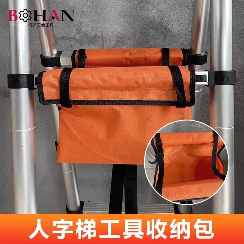 Escada kit de ferramentas retrátil espinha de peixe escada doméstica pano bolso elevador liga alumínio psiquiatra escada