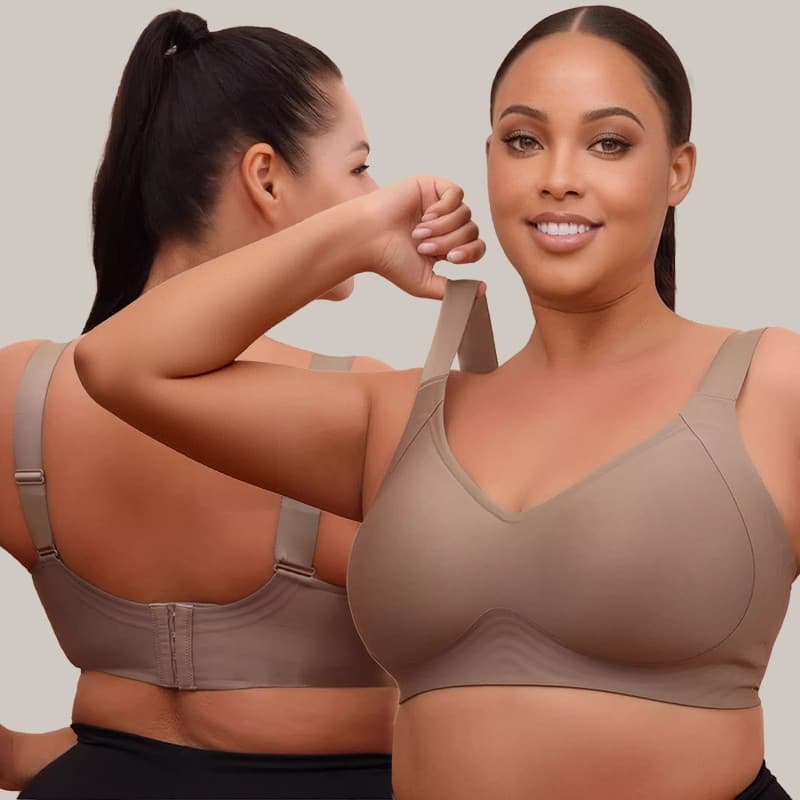 Sutiã Push-Up Sem Costura de Tamanho Grande com Bojo Completo, Suporte Macio, Com Aro, Antiderrapante, Tamanhos M-6XL