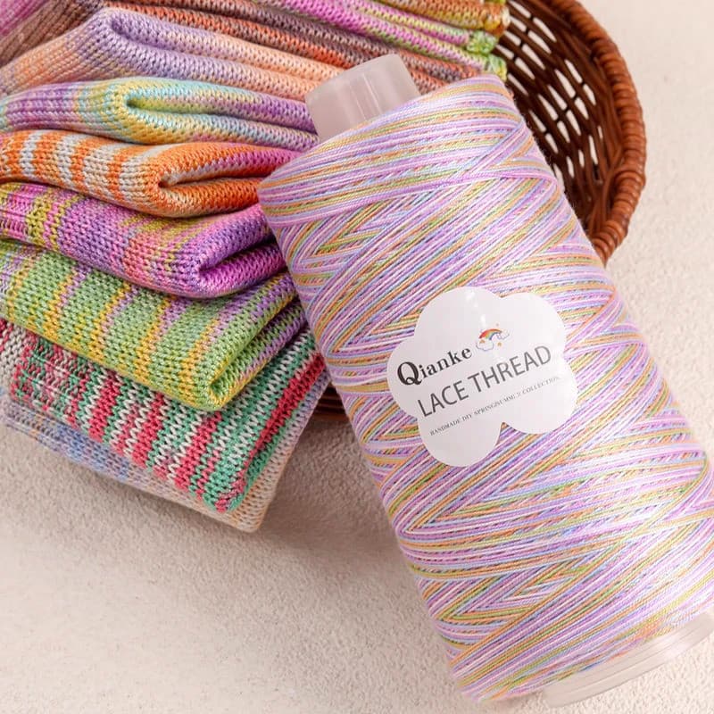 Fio De Renda Tingido Gradiente De 300g/Rolo , Colorido Alta Qualidade Para Primavera E Verão , Adequado Suéteres De Tric