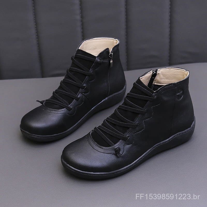 2024 novo estilo botas femininas transfronteiriças Retro comércio exterior sapatos femininos tamanho grande botas curtas