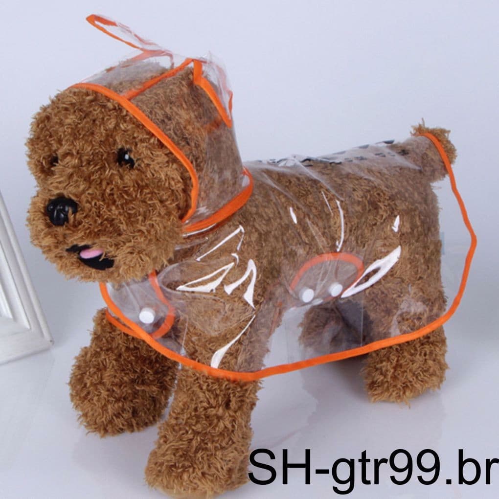 1/2/3 Cute Cachorro Mini Capa De Chuva Jaqueta Para Animais De Estimação Casaco Impermeável Com Capuz Exterior