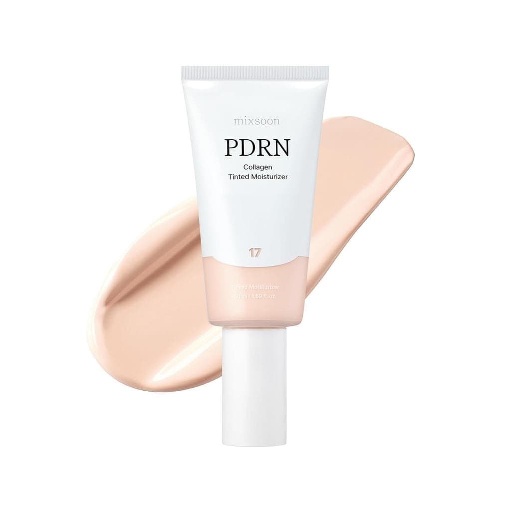 mixsoon PDRN Collagen Tinted Moisturizer - Base com Extrato de Arroz PDRN e Peptídeos, Brilho Vibrante e Hidratação Lumi