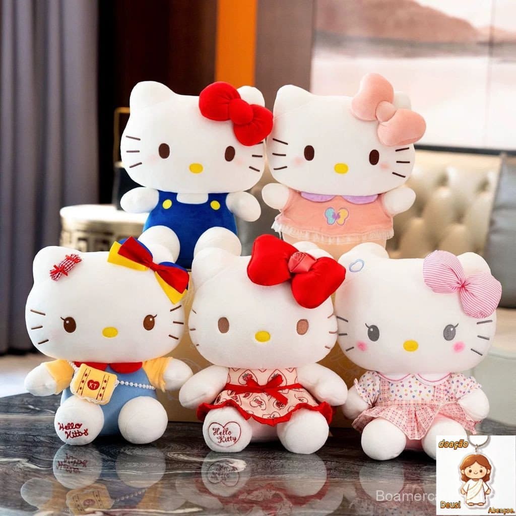 Pelúcia Hello Kitty Antialérgica - Macia e Confortável 30cm