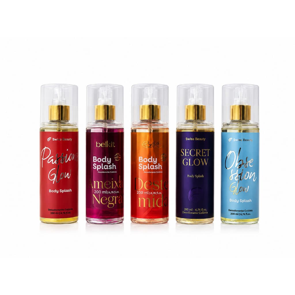 Kit 5 Body Splash Premium Perfume Corporal Feminino