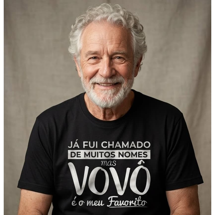 Camiseta Premium Vovô Presente Dia Dos Pai Frase Melhor Avô Do Mundo 100% Algodão Lançamento