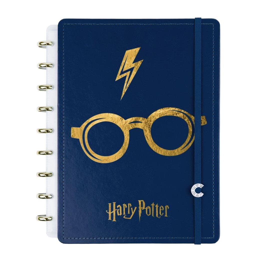 Caderno Inteligente Médio Harry Potter Azul 80 fls. 190 mm x 255 mm - Caderno Inteligente