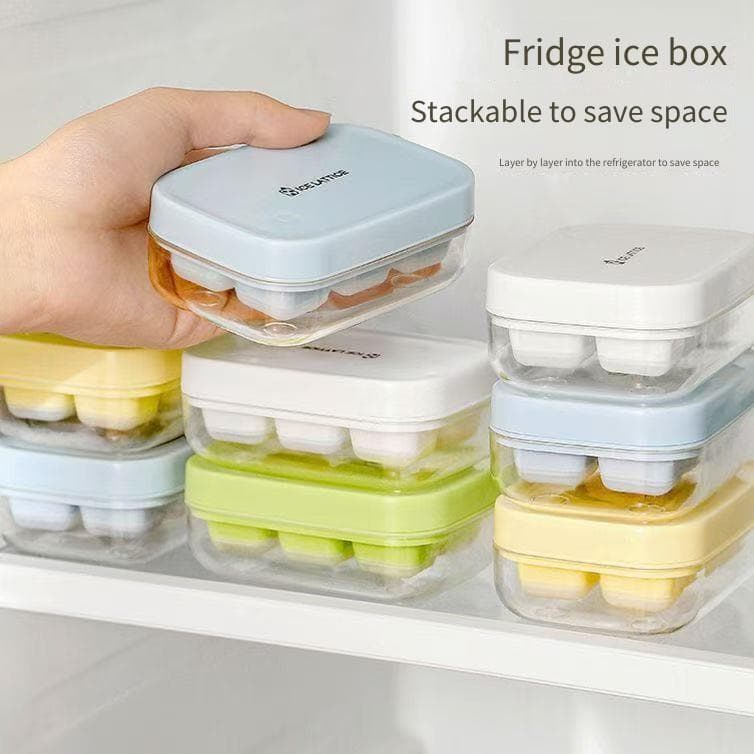 Conjunto De Bandeja De Gelo De Silicone Com 2 Pacotes , Para Geladeira Doméstica , Mini Cubos , Moldes Tampa , Prensa Ba