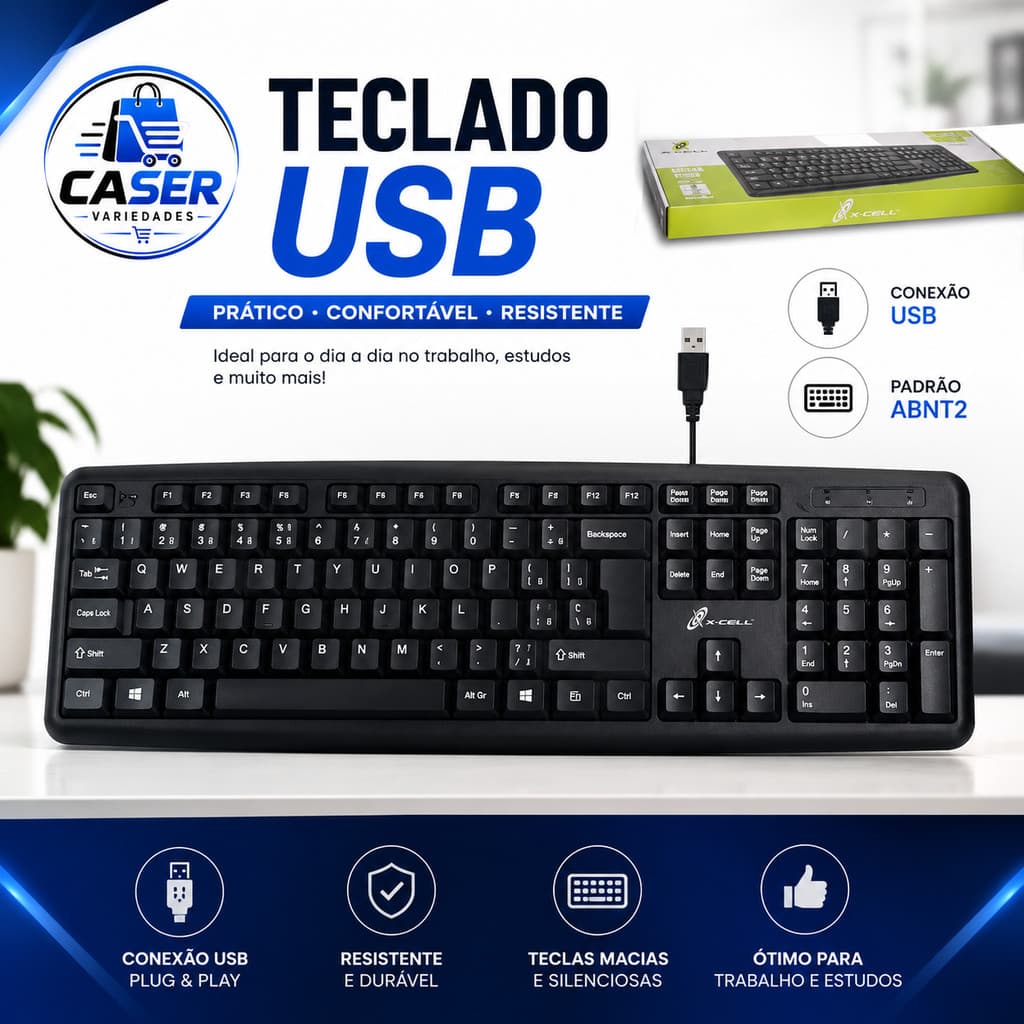 Teclado Padrão 107 Teclas  ABNT2