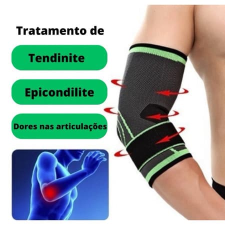 Cotoveleira Ortopédica Ajustável para Tendinite e Epicondilite Alívio de Dores Proteção com Faixa Elástica