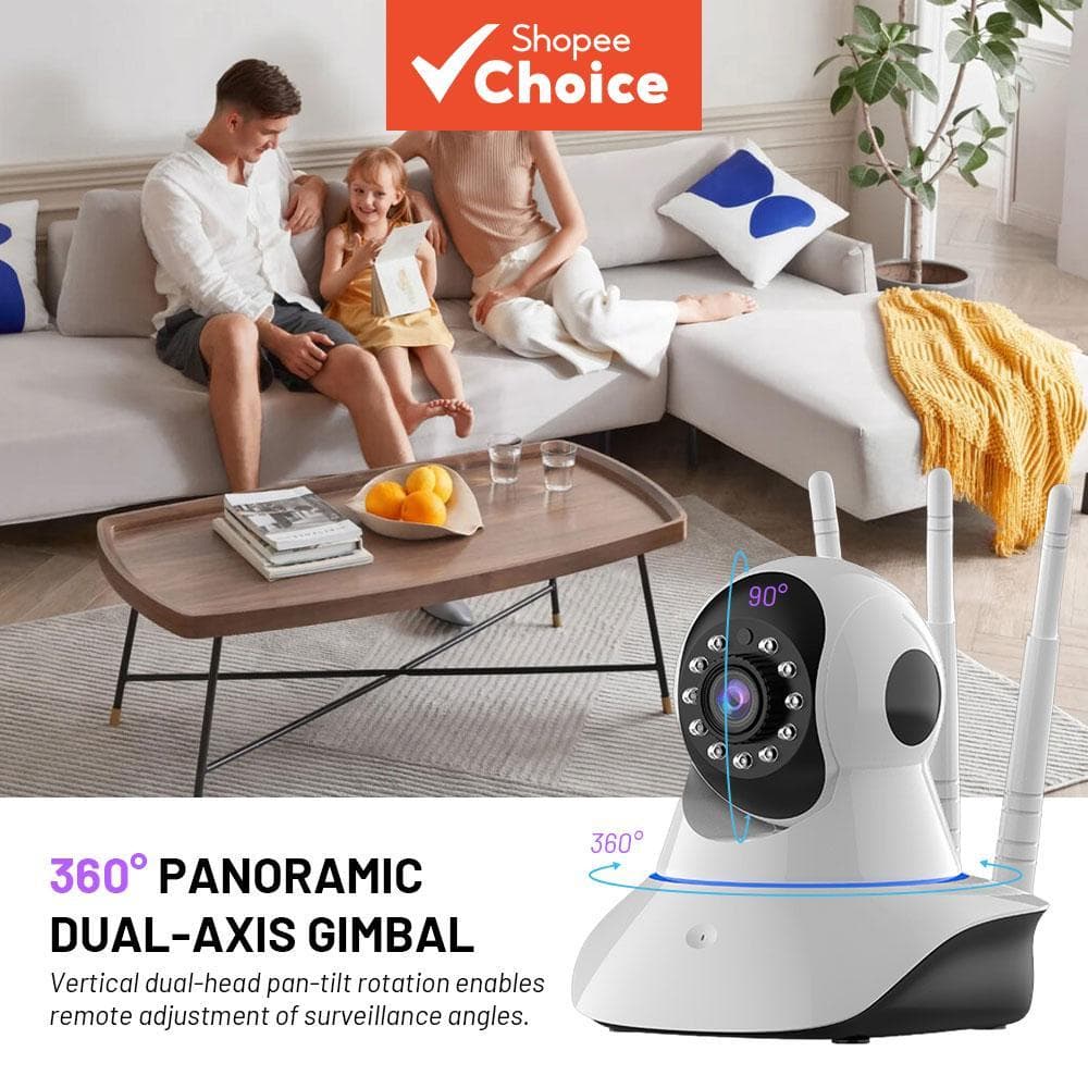 Câmera de Segurança CCTV Câmera de Vigilância IP WiFi Inteligente para Casa Áudio Bidirecional Pan Tilt 1080P Sem Fio
