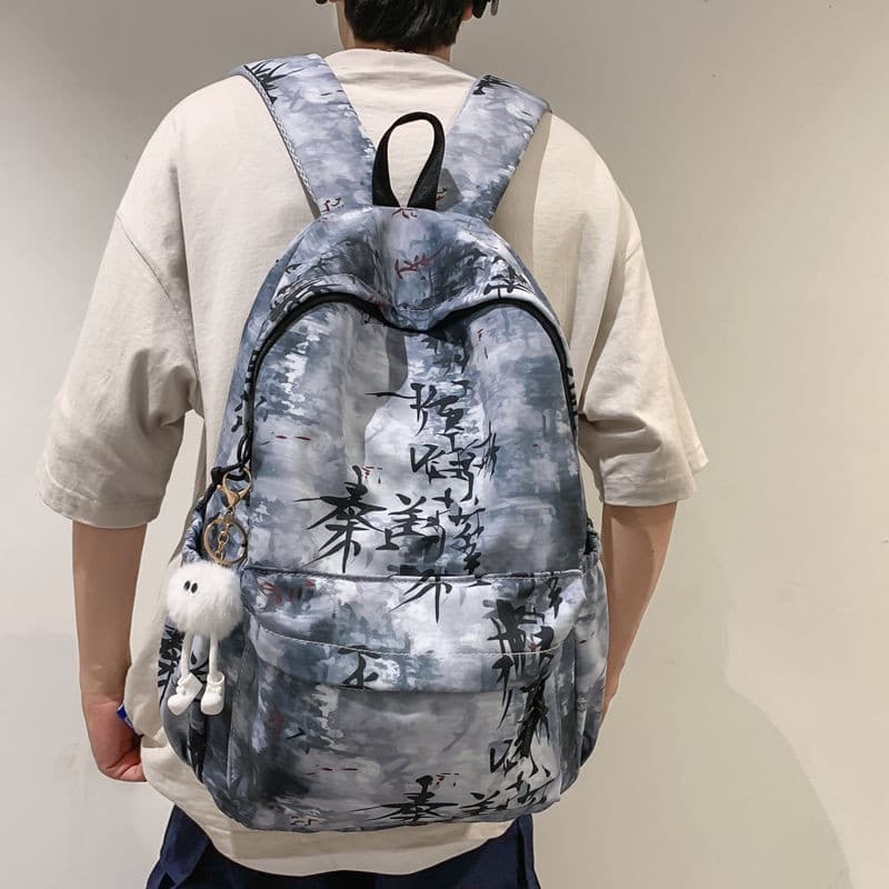 [SJB] Novo estilo retrô estilo chinês meninos meninas Tie-Dye mochila Casual mochila de viagem, mochila escolar simples