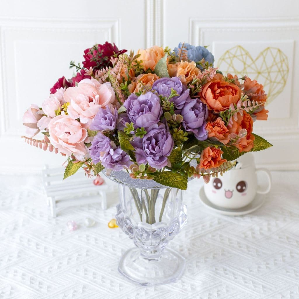 Estilo europeu simulação concubina peônia flor Artificial casamento decoração para casa decoração Floral