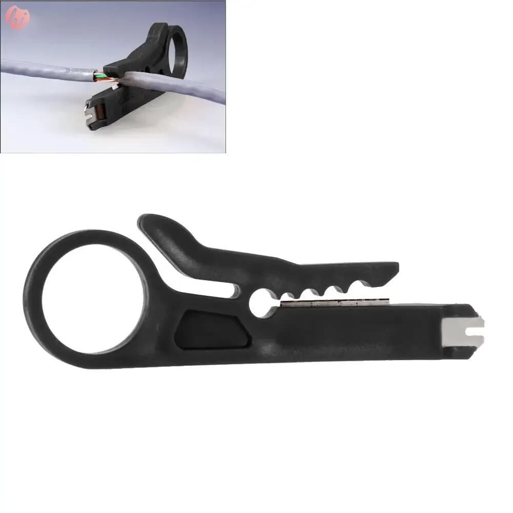 Mini Ferramenta De Crimpagem De Descascador De Fios-Perfurador Rotativo Isolamento De Cortador De Cabo