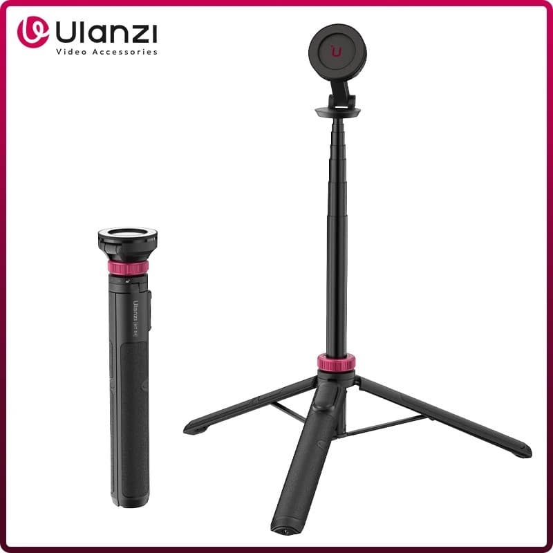 Ulanzi MT-84 1.53M Magnético Selfie Stick Tripé Sem Fio Bluetooth De Extensão De Telefone Remoto Para Transmissão