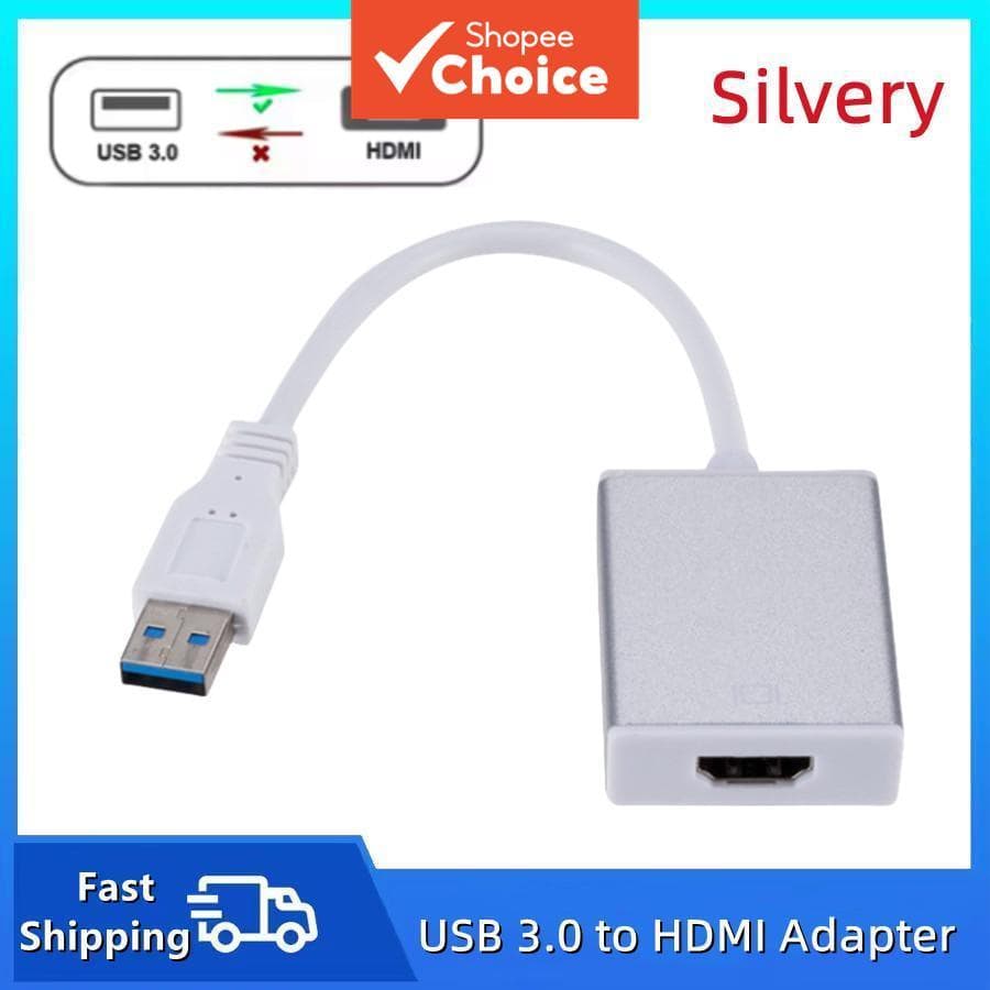 Adaptador USB 3.0 para HDMI, conversor de vídeo e áudio 1080P para PC, laptop, projetor, Windows