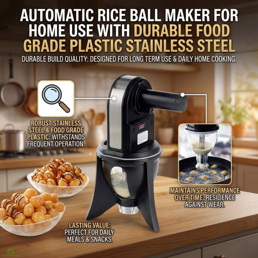Fabricante Automático De Bolas De Arroz-Plástico Durável De Qualidade Alimentar Em Aço Inoxidável Para Uso Doméstico