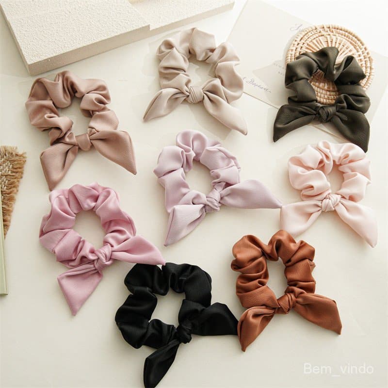 Elásticos de cabelo femininos, novos modelos de faixas elásticas para cabelo, design simples de borboleta, scrunchies da