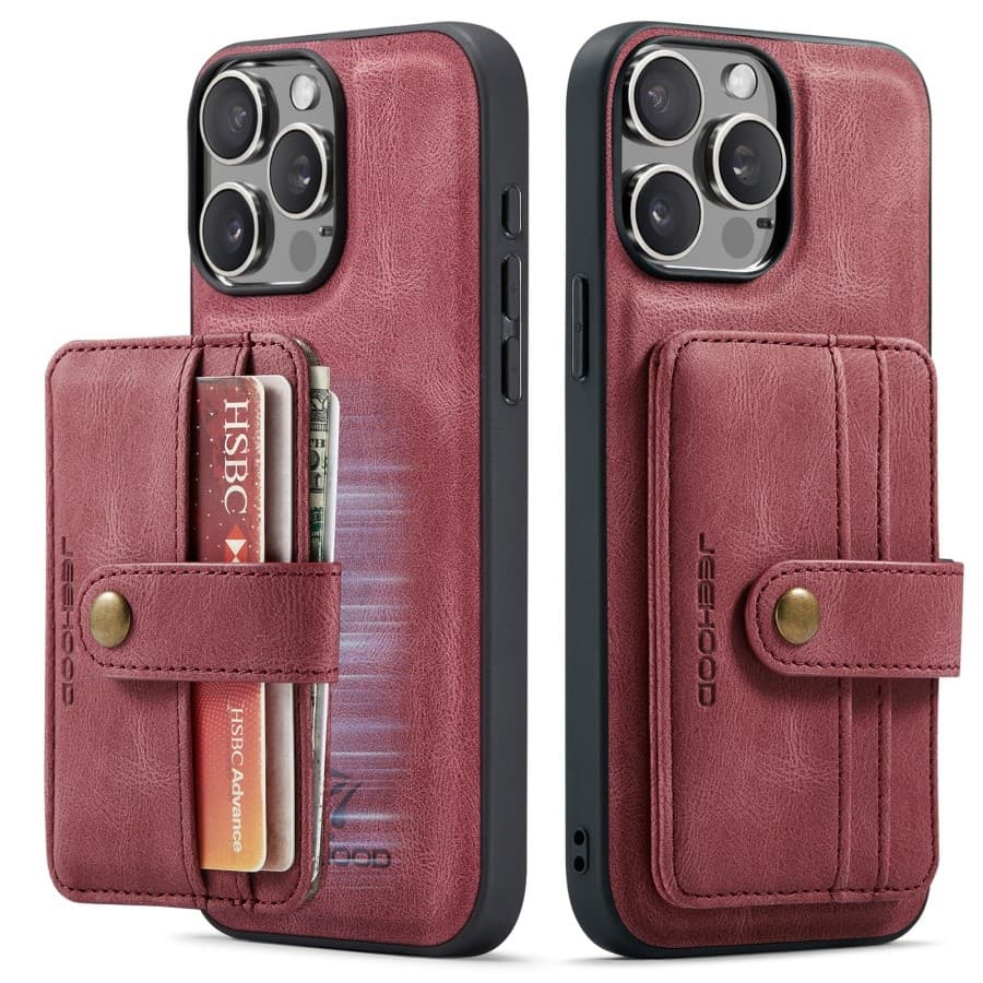Capa De Couro E PU Para iPhone 17 Air 16e 15 14 13 Pro Max Plus Coque Ímã Embutido Removível Traseira Fundas