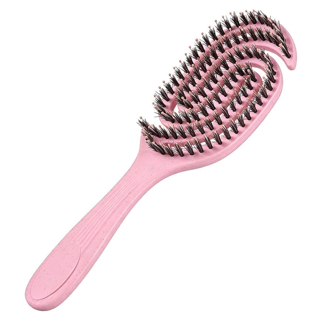 Escova Desembaraçadora para Cabelos Cacheados |   Ferramenta de Estilização de Cabelo em Espiral com Cerdas Ocas para Al