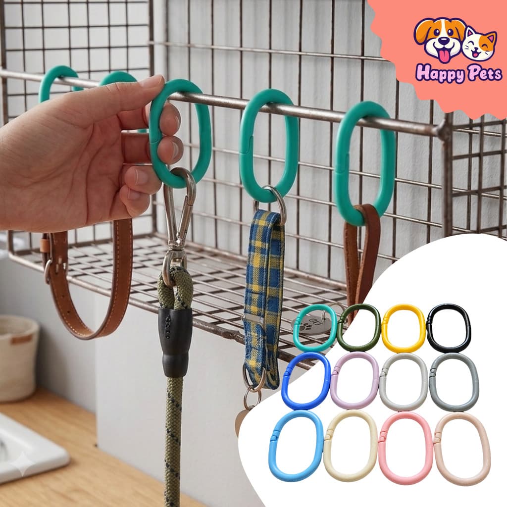Kit Mosquetão Plástico Reforçado com Trava Multiuso para Chaveiro Mochila Bolsa Camping Organização Pet Artesanato.
