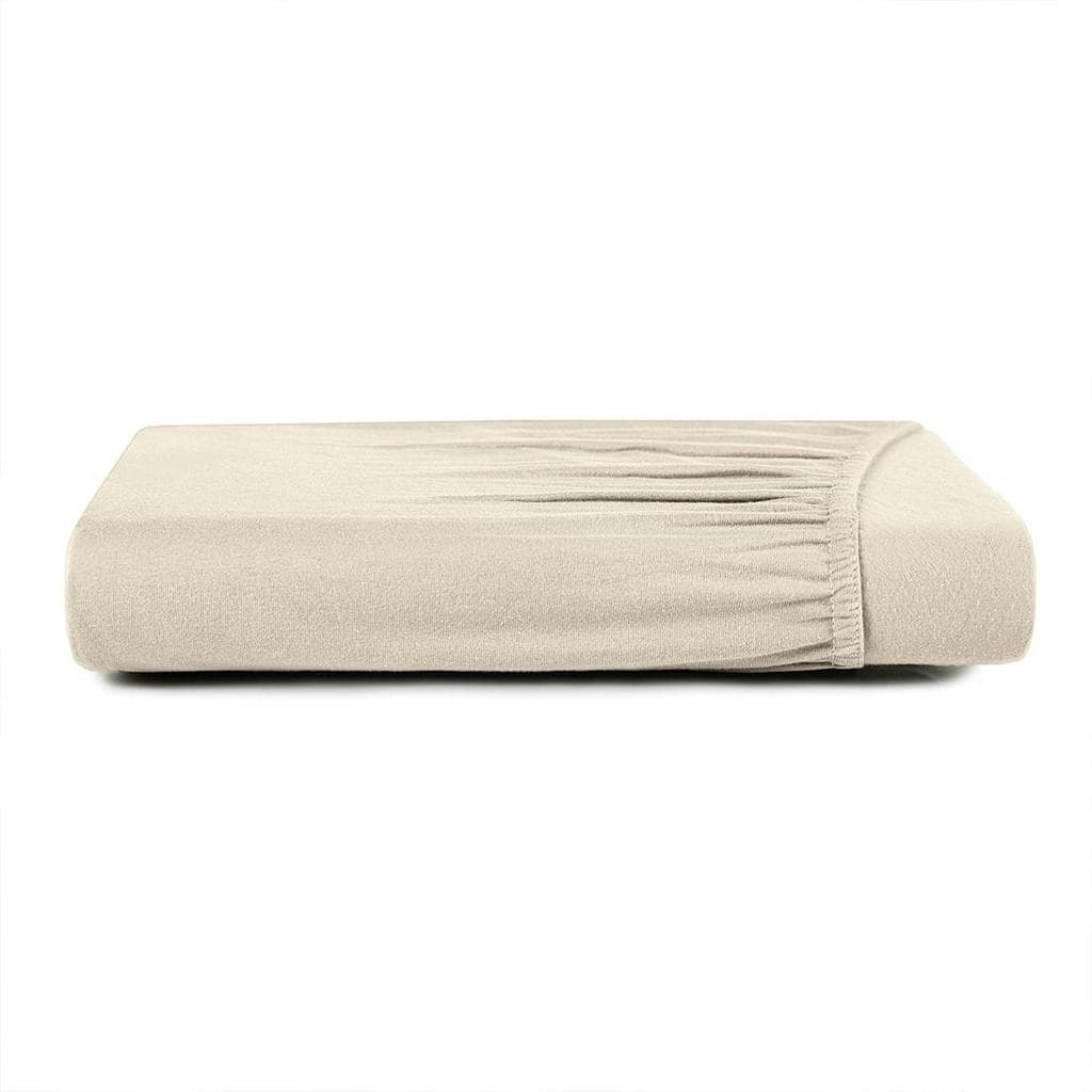 Lençol com Elástico Queen Altenburg Liso Cetim 300 Fios Sublime Bege