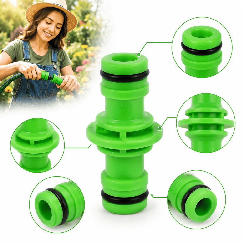 Conector Duplo 1/2 União Mangueiras de jardim Engate Rápido