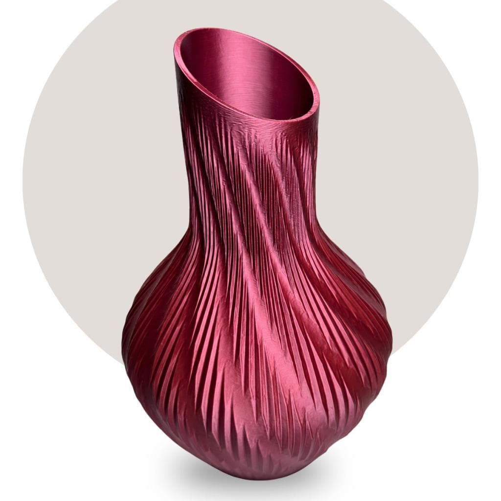 Vaso 3D Decorativo Marsala Grande 25cm Plantas Climbr