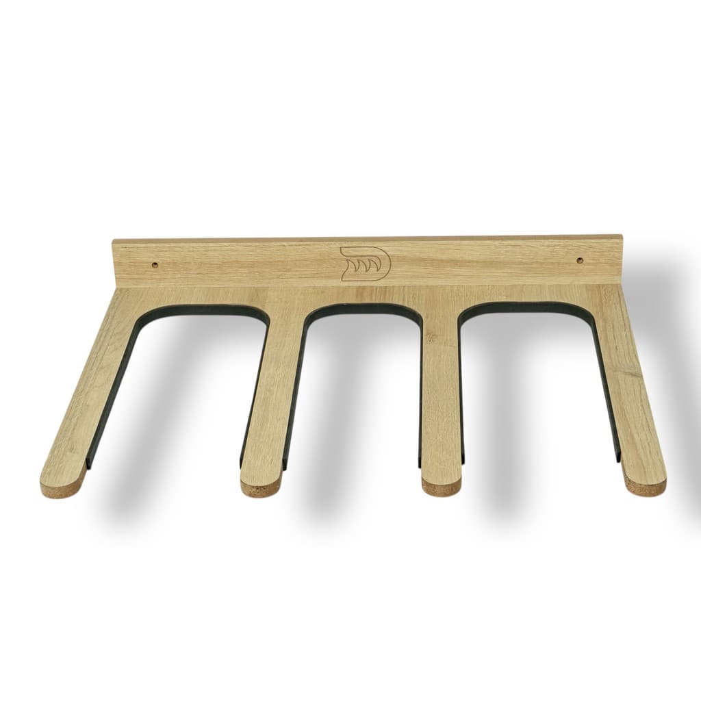 Rack Suporte Vertical Para 3 Pranchas de Surf Wet Dreams Em Madeira Riviera Cross