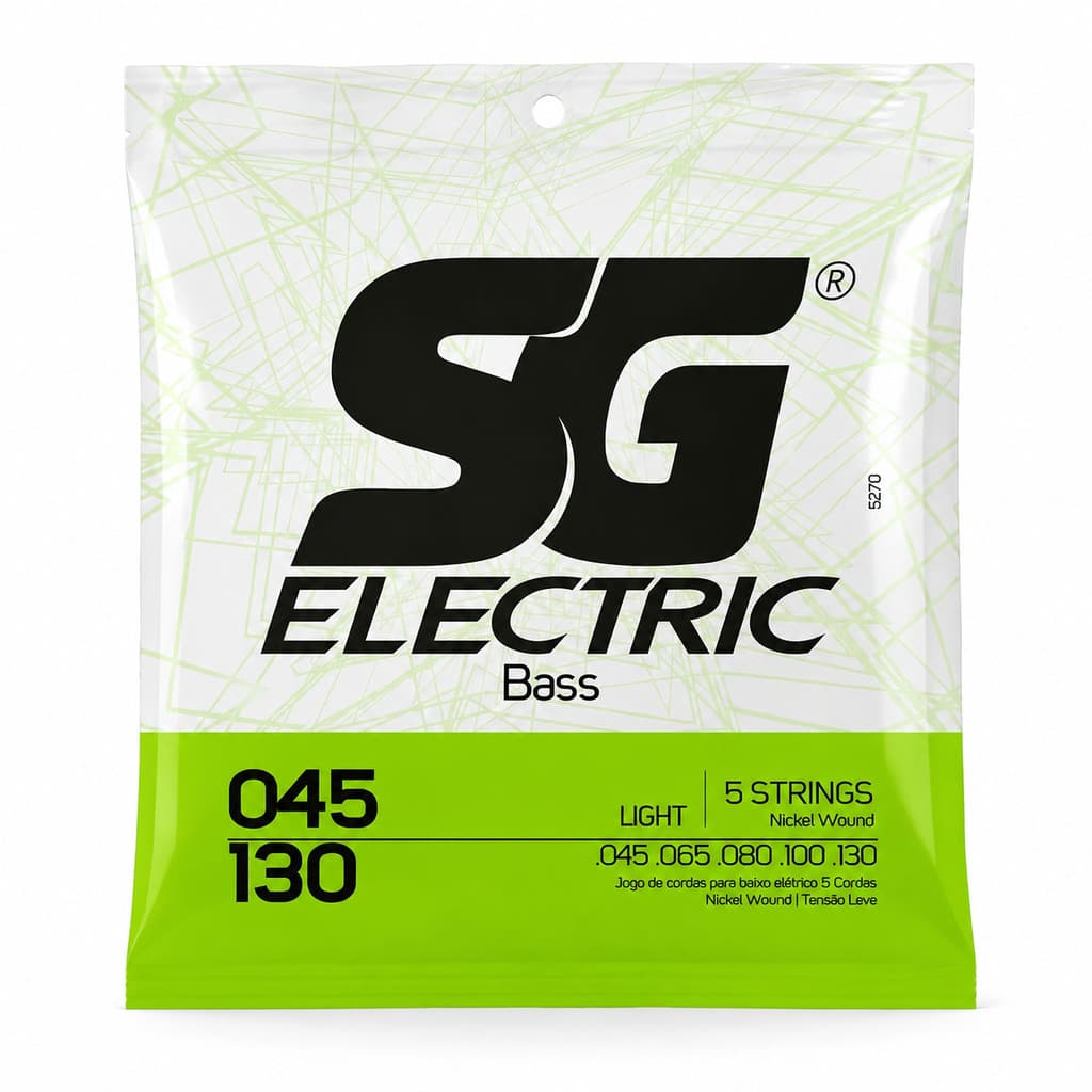 Encordoamento Contra Baixo 5 Cordas SG Strings Light .045