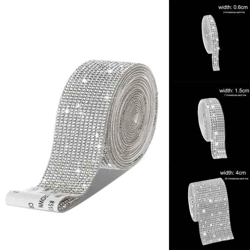 Adesivo De Strass De Cristal Autoadesivo Para Artesanato , Decoração De Telefone De Carro De Evento DIY