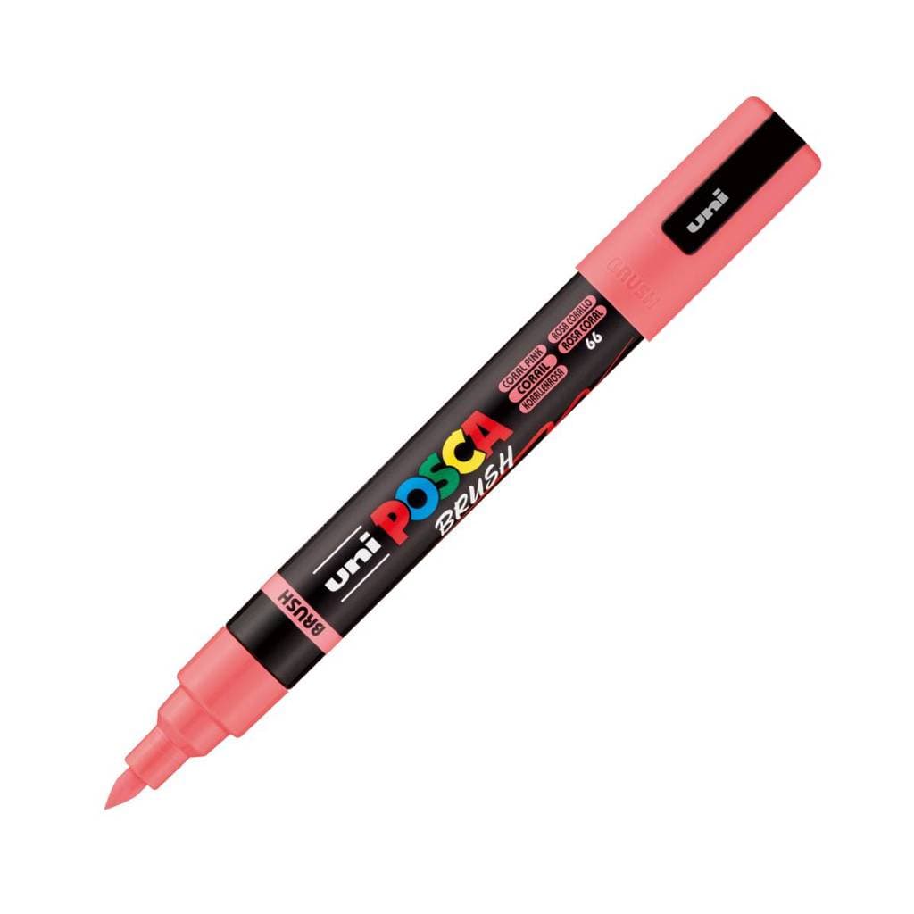Caneta Posca PC-5MBR Brush Rosa Coral uni-ball