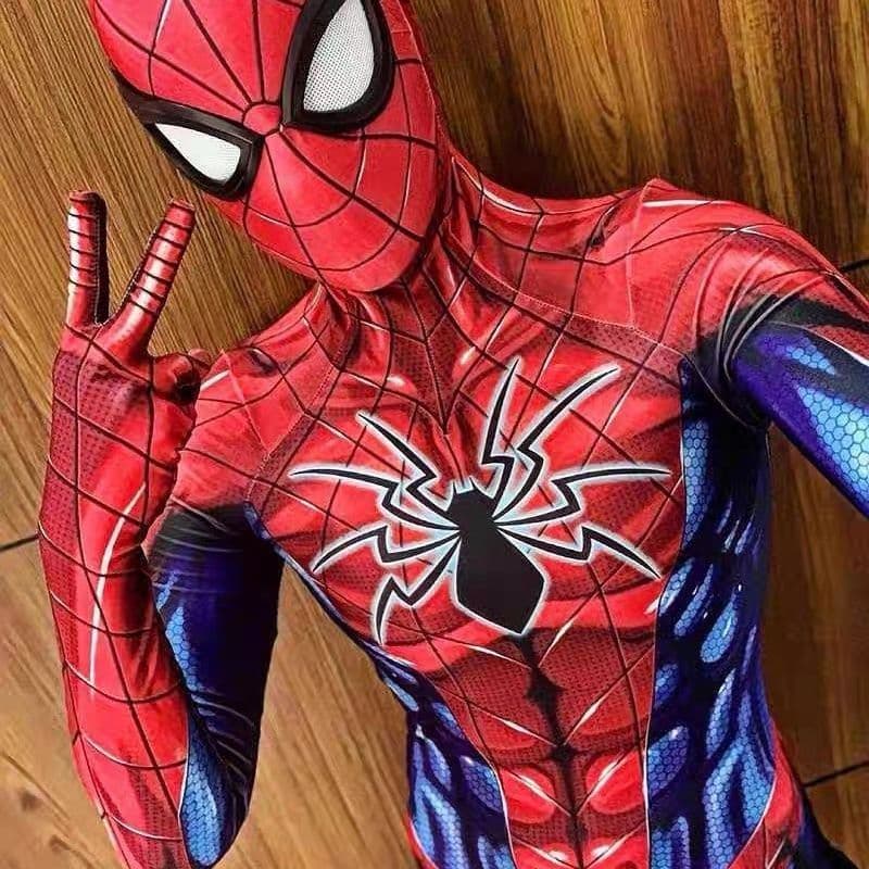 Nova marca Marvel completa diferente músculo luminoso homem-aranha Lycra Bodysuit Halloween cos traje menino
