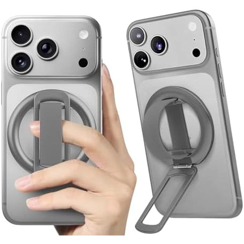 Punho Magnético Para Telefone 2 Em 1 & amp ; Suporte iPhone 15/16/17 Pro Max , Samsung Galaxy S26 Ultra , Pixel 10 – Viv