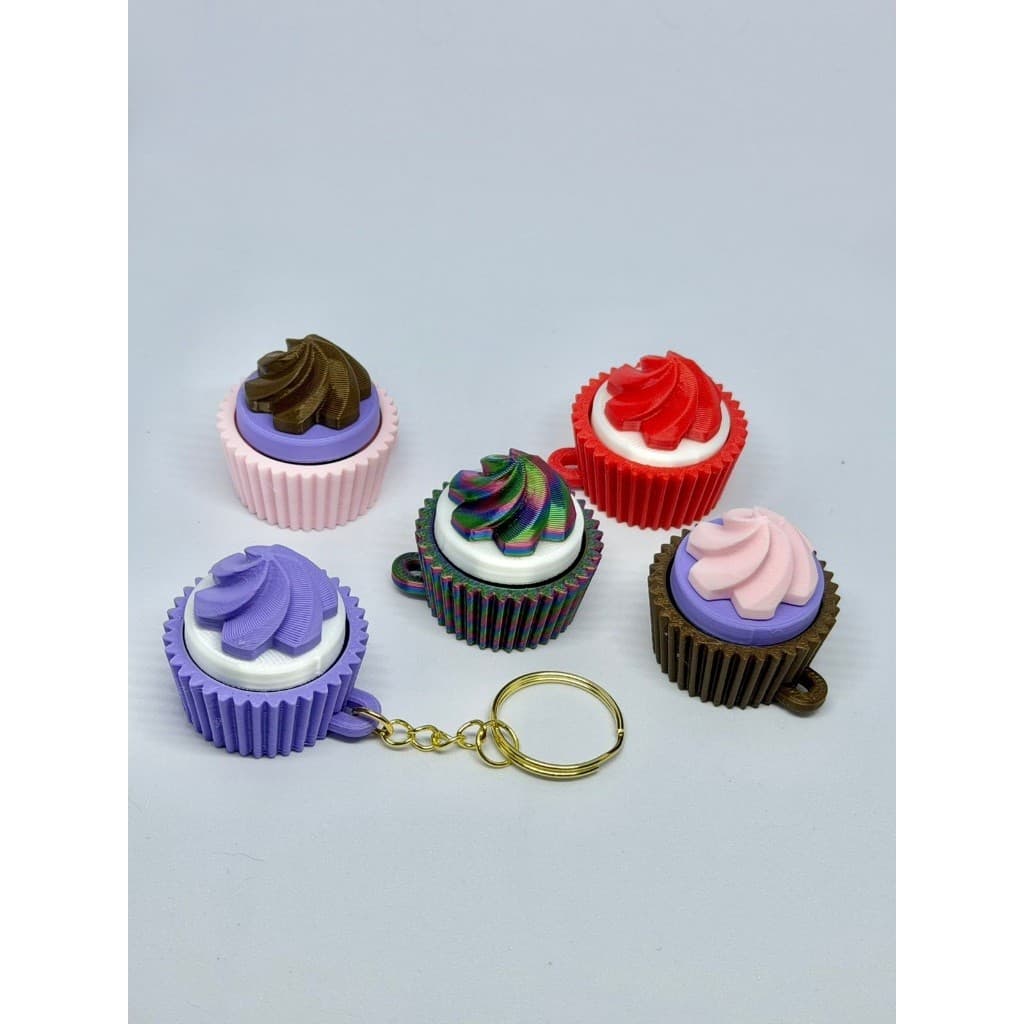 Chaveiro Cupcake Click 3D – Fidget Antiestresse Fofo e Divertido