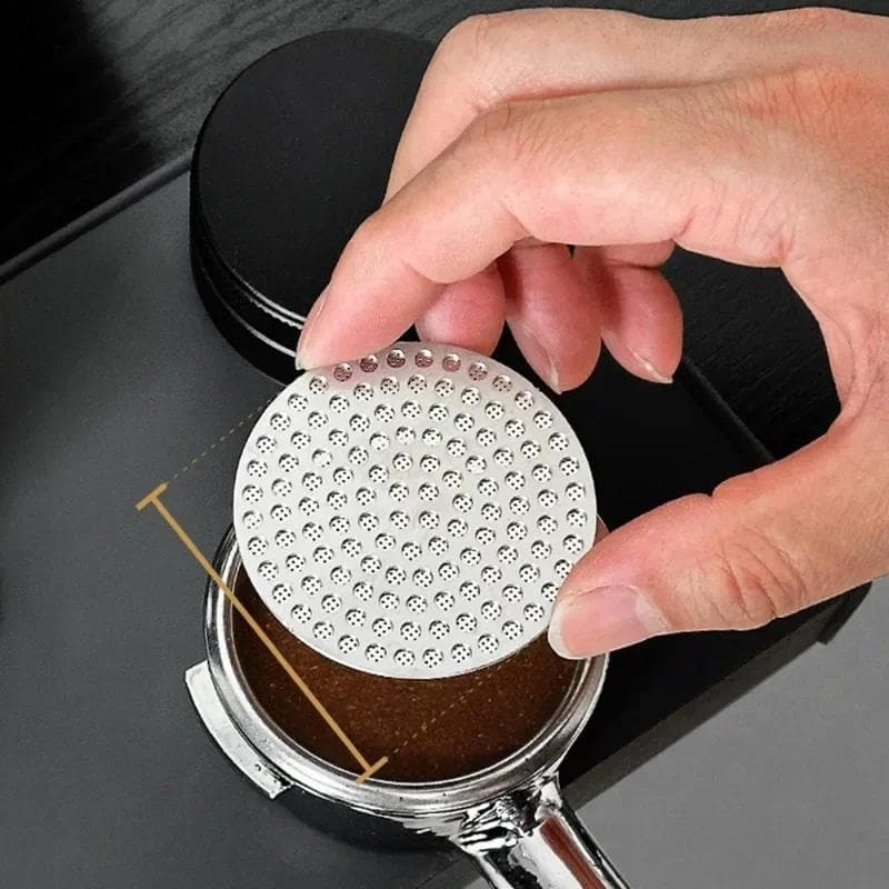Malha De Separação De Água Secundária De Café , Filtro De Dupla Camada De Aço Inoxidável 51/53/58mm , Tigela De Pó Extra