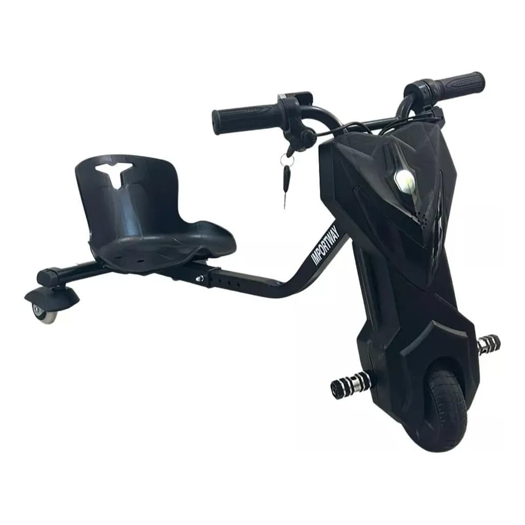 Triciclo Eletrico Drift Infantil 120W Com LED Bateria 12V Preto Importway