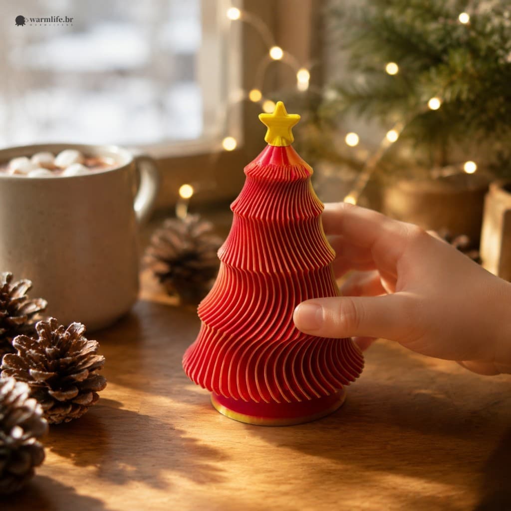 Ornamento De Mesa De Árvore Giratória Impressa Em 3D PLA Brinquedo Infantil Para Alívio Do Estresse