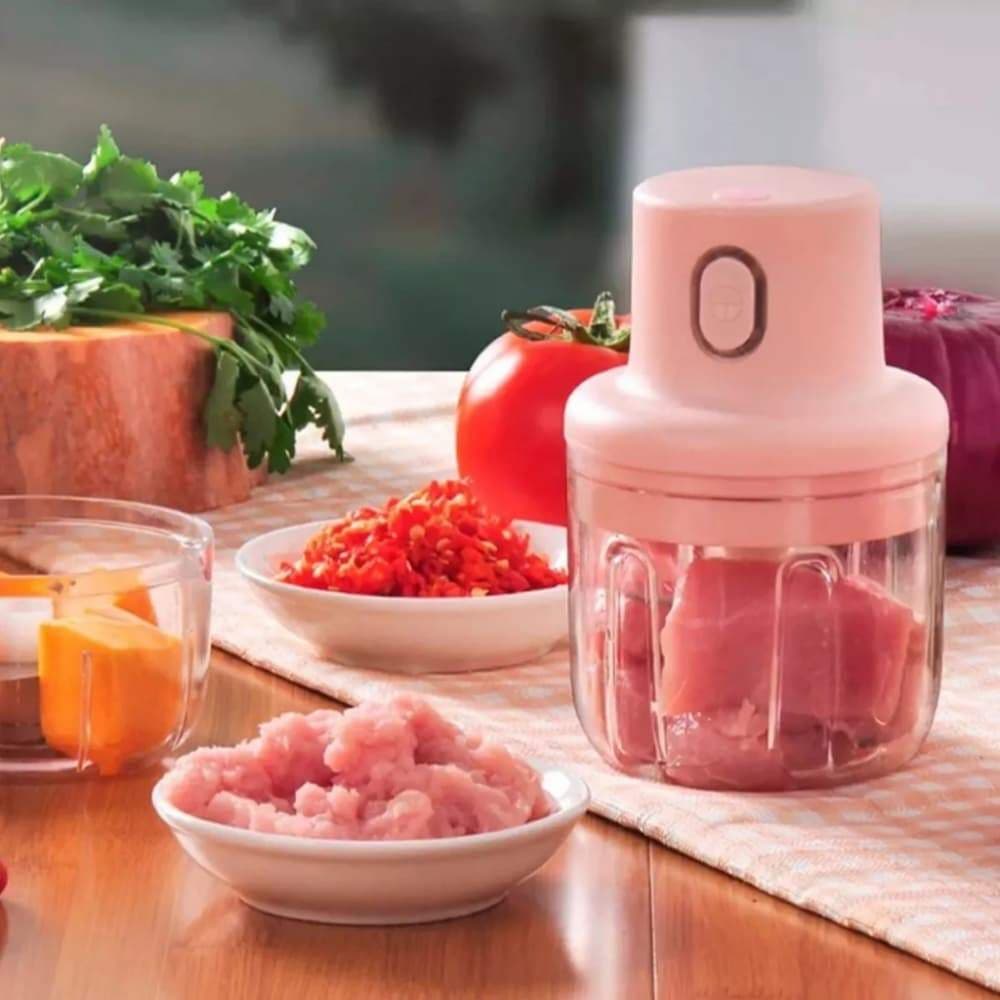 Picador Multiuso Elétrico Portátil 250ml, Ideal para Triturar Pequenas Porções de Alimentos na Rotina Diária