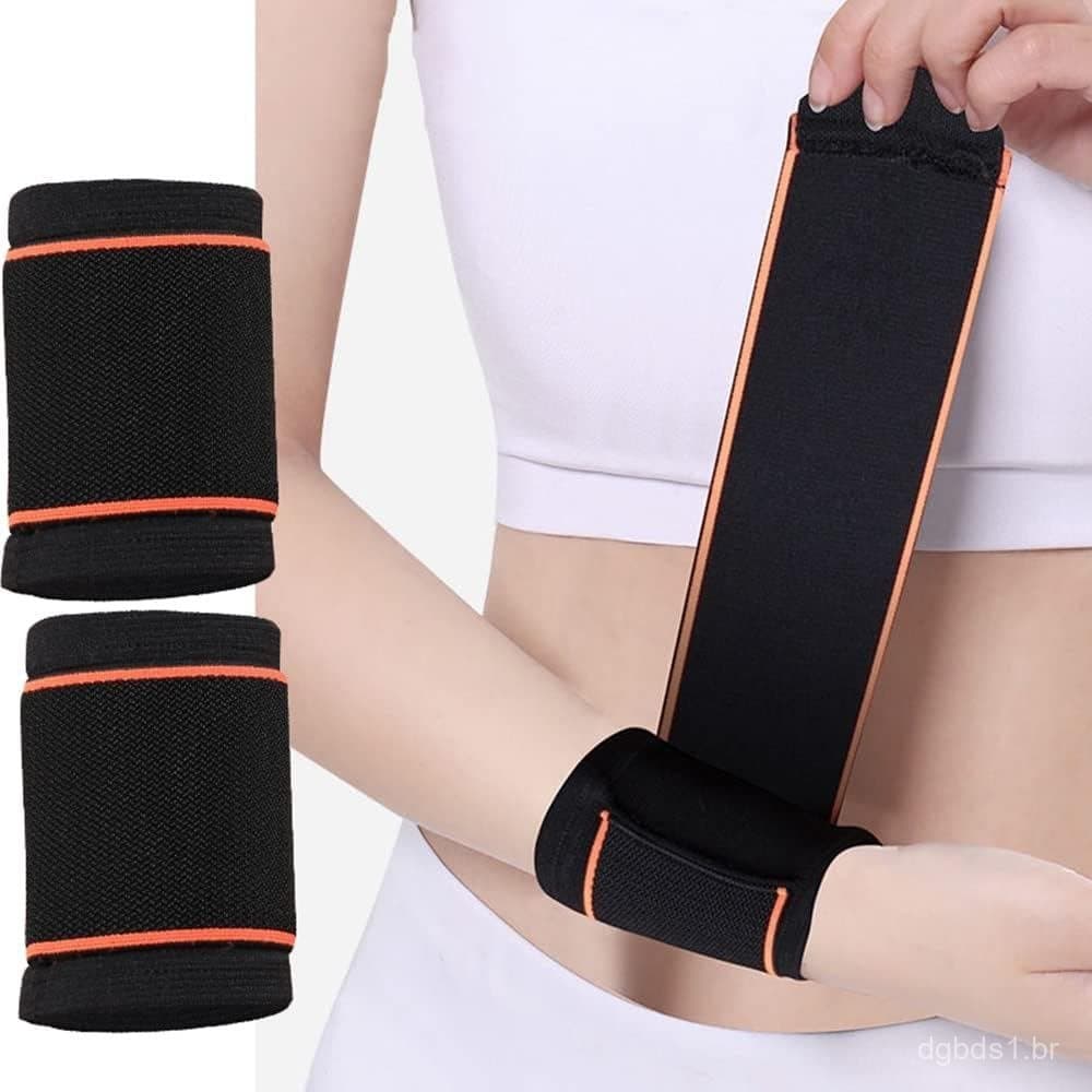 Conjunto de 2 peças de munhequeiras esportivas para academia, munhequeiras de suporte para basquete e vôlei, tiras prote