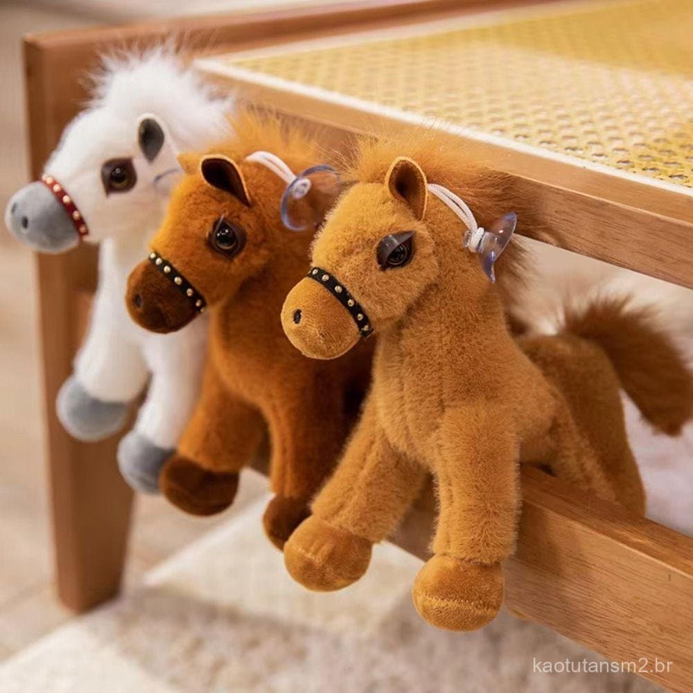 BLUEVELVETQW Brinquedos de Pelúcia de Pônei, Boneco de Poldo em Pé Simulado, Brinquedo de Cavalo de Desenho Animado da