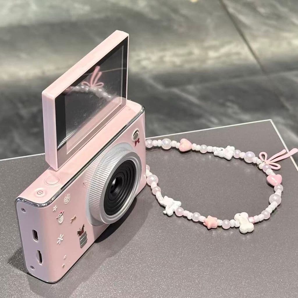 [Genuíno] 9600w HD Pixel Reversível Selfie Beauty Filter Estilo Retro Câmera ccd Recarregável