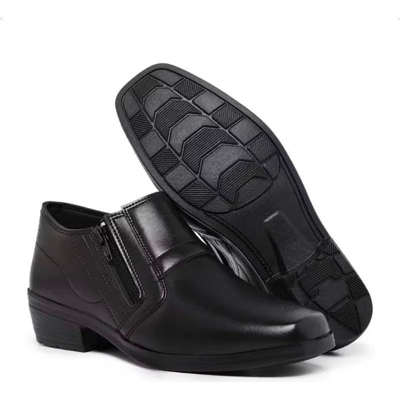 Bota Botinha Social Masculina Com Zíper Elegante Confortável