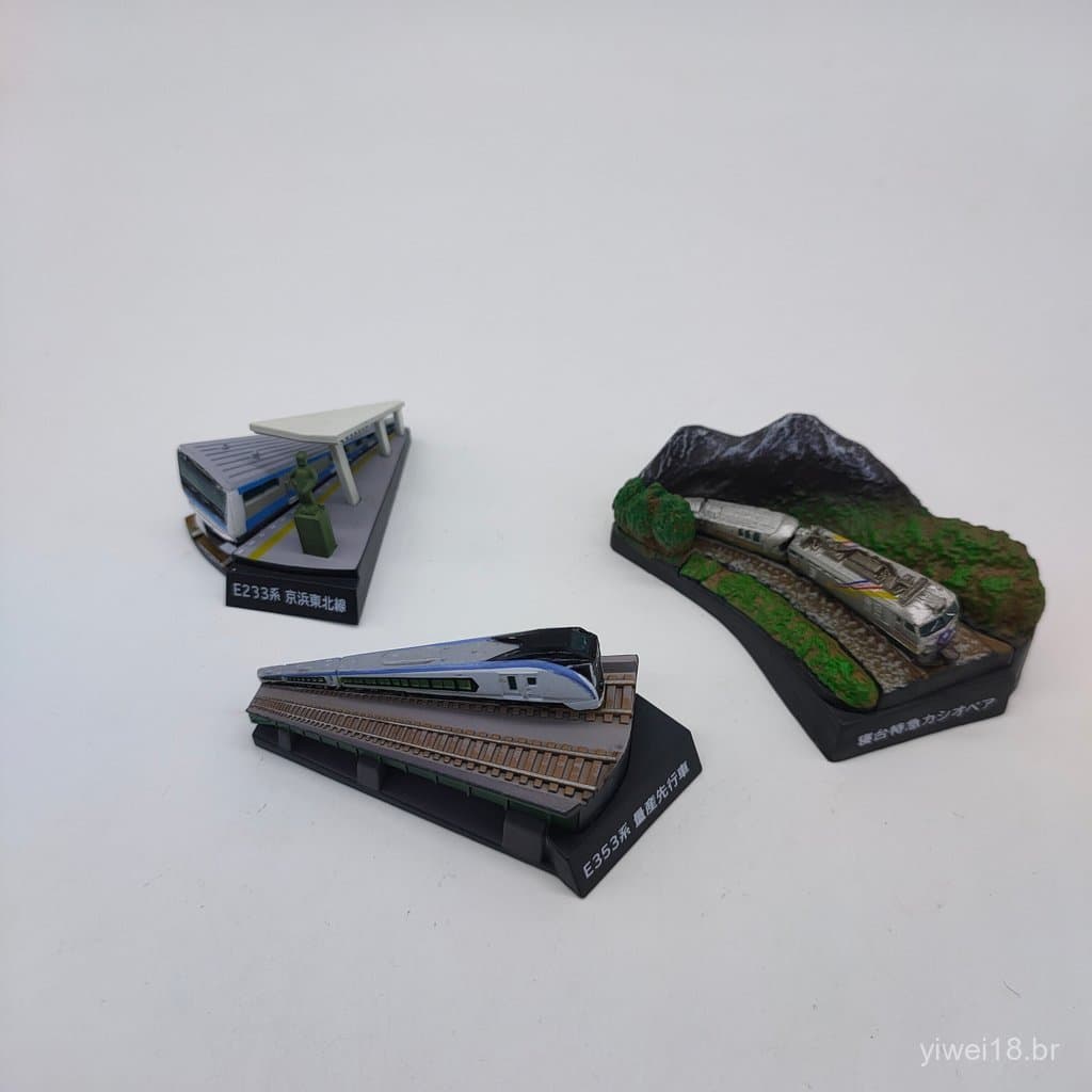 Peças Soltas Populares 2025: Cenário em Miniatura Kaiyodo - Cena de Trem Japonês, Ornamento de Coleção para Modelo de Mu