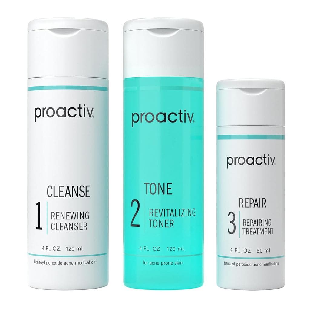 Tratamento de Acne em 3 Passos Proactiv - Sabonete Facial com Peróxido de Benzoíla, Tratamento Reparador de Manchas de A