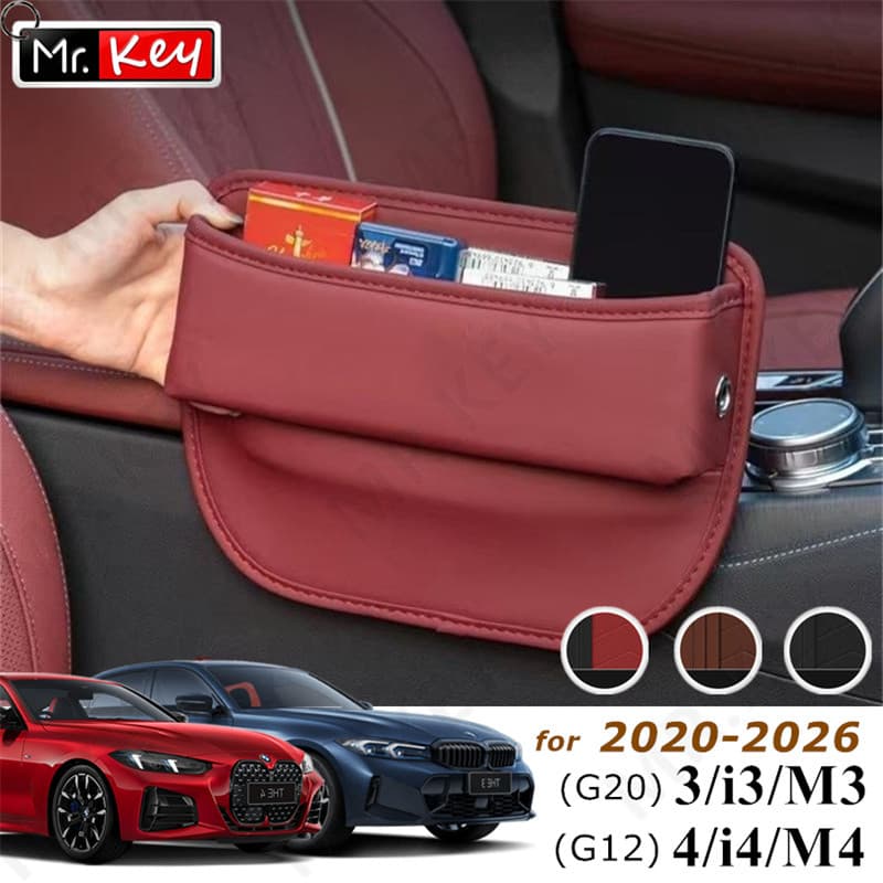 [Mr.Key] Organizador De Lacuna De Assento Multifuncional Bolso De Armazenamento De Fenda Anti-Queda Caixa Lateral Do Con
