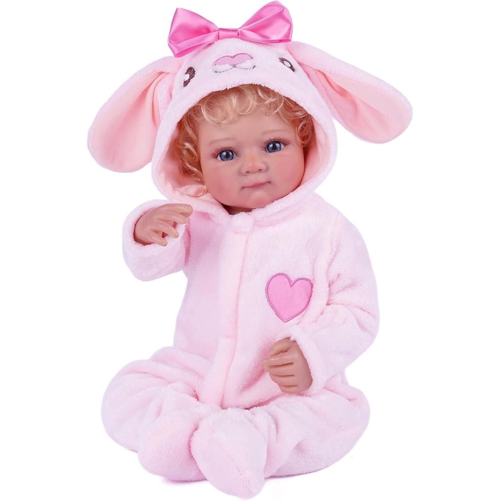 Roupas para Bonecas Reborn BABESIDE para Bonecas de 17-20 Polegadas, Acessórios, Roupas de Boneca de Coelhinho Rosa Fofo